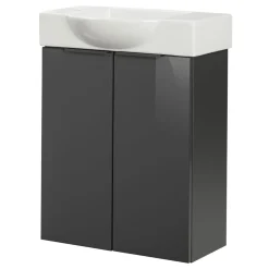 Fackelmann Gäste-WC Waschtischunterschrank SBC 520 x 600 x 243 mm anthrazit