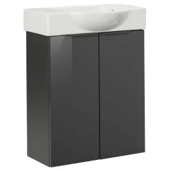 Fackelmann Gäste-WC Waschtischunterschrank SBC 520 x 600 x 243 mm anthrazit