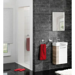 Gäste-WC Waschtischunterschrank rechts SBC 440 x 600 x 243 mm Graueiche/Weiß*Fackelmann