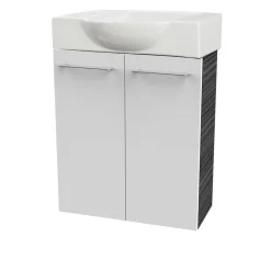 Gäste-WC Waschtischunterschrank SBC 520 x 600 x 243 mm DarkOak/Weiß^Fackelmann Outlet
