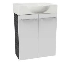 Gäste-WC Waschtischunterschrank SBC 520 x 600 x 243 mm DarkOak/Weiß^Fackelmann Outlet