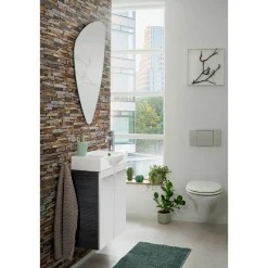 Gäste-WC Waschtischunterschrank SBC 520 x 600 x 243 mm DarkOak/Weiß^Fackelmann Outlet