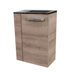 Fackelmann Gäste-WC Waschtischunterschrank rechts SBC 440 x 600 x 243 mm Graueiche