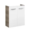 Fackelmann Gäste-WC Waschtischunterschrank SBC 520 x 600 x 243 mm Steinesche/Weiß