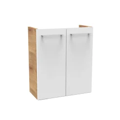 Gäste-WC Waschtischunterschrank SBC 520 x 600 x 243 mm AstEiche/Weiß*Fackelmann