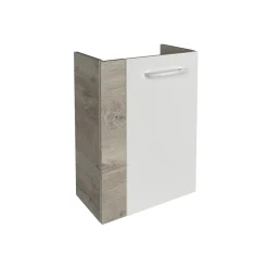 Gäste-WC Waschtischunterschrank rechts SBC 440 x 600 x 243 mm NatureOak/Weiß*Fackelmann Sale