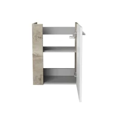 Gäste-WC Waschtischunterschrank rechts SBC 440 x 600 x 243 mm NatureOak/Weiß*Fackelmann Sale