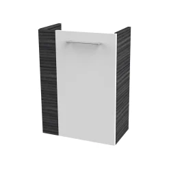 Fackelmann Gäste-WC Waschtischunterschrank rechts SBC 440 x 600 x 243 mm DarkOak/Weiß