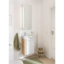 Fackelmann Gäste-WC Waschtischunterschrank rechts SBC 440 x 600 x 243 mm Sandeiche/Weiß