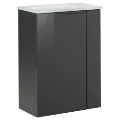 Gäste-WC Waschtischunterschrank links SBC 440 x 600 x 243 mm anthrazit*Fackelmann Discount