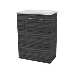 Gäste-WC Waschtischunterschrank rechts SBC 440 x 600 x 243 mm DarkOak*Fackelmann New