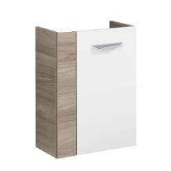 Fackelmann Gäste-WC Waschtischunterschrank rechts SBC 440 x 600 x 243 mm Steinesche/Weiß