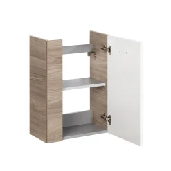 Fackelmann Gäste-WC Waschtischunterschrank rechts SBC 440 x 600 x 243 mm Steinesche/Weiß