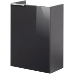 Fackelmann Gäste-WC Waschtischunterschrank rechts SBC 440 x 600 x 243 mm anthrazit/lackiertes Glas Anthrazit