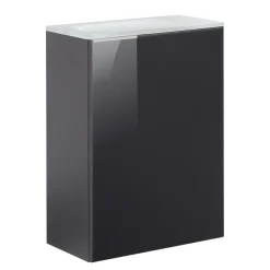 Fackelmann Gäste-WC Waschtischunterschrank rechts SBC 440 x 600 x 243 mm anthrazit/lackiertes Glas Anthrazit