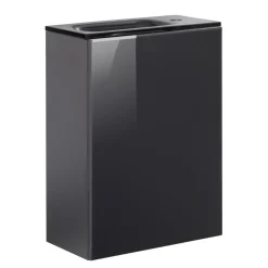 Fackelmann Gäste-WC Waschtischunterschrank rechts SBC 440 x 600 x 243 mm anthrazit/lackiertes Glas Anthrazit