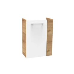 Gäste-WC Waschtischunterschrank links SBC 440 x 600 x 243 mm AstEiche/Weiß*Fackelmann Sale