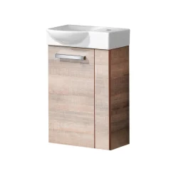 Gäste-WC Waschtischunterschrank links SBC 440 x 600 x 243 mm Graueiche^Fackelmann Best