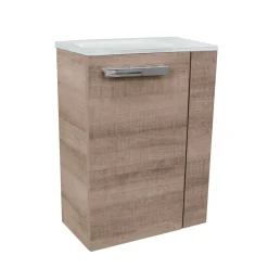 Gäste-WC Waschtischunterschrank links SBC 440 x 600 x 243 mm Graueiche^Fackelmann Best