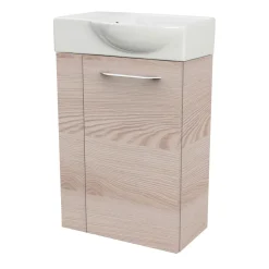 Gäste-WC Waschtischunterschrank rechts SBC 440 x 600 x 243 mm Alaska-Esche^Fackelmann Best