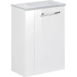 Gäste-WC Waschtischunterschrank rechts SBC 440 x 600 x 243 mm Weiß^Fackelmann Clearance