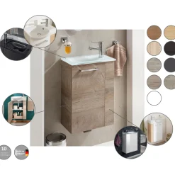 Gäste-WC Waschtischunterschrank rechts SBC 440 x 600 x 243 mm Weiß^Fackelmann Clearance