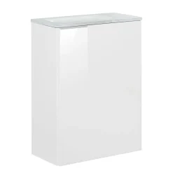 Fackelmann Gäste-WC Waschtischunterschrank rechts SBC 440 x 600 x 243 mm weiß/lackiertes Glas Weiß