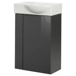 Fackelmann Gäste-WC Waschtischunterschrank rechts SBC 440 x 600 x 243 mm anthrazit