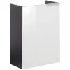 Gäste-WC Waschtischunterschrank links SBC 440 x 600 x 243 mm anthrazit/lackiertes Glas Weiß*Fackelmann Hot