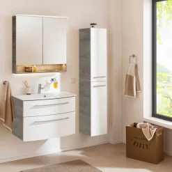 Hochschrank rechts B.Style 300 x 1620 x 316 mm Nature Oak/Weiß*Fackelmann Sale