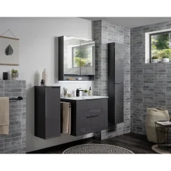 Hochschrank slim LUNA 300 x 1620 x 168 mm anthrazit*Fackelmann Outlet