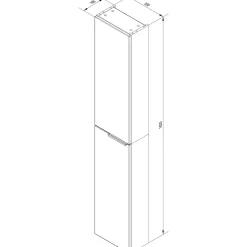 Hochschrank slim LUNA 300 x 1620 x 168 mm anthrazit*Fackelmann Outlet