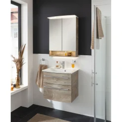 Fackelmann Spiegelschrank B.Style 600 x 812 x 153 mm Nature Oak LED