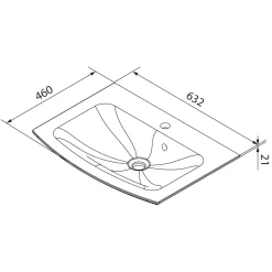 Fackelmann Waschtisch-Set B.Style 632 x 543 x 460 mm Nature Oak/Weiß