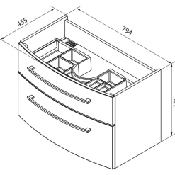 Waschtisch-Set B.Style 832 x 543 x 478 mm Nature Oak^Fackelmann Clearance