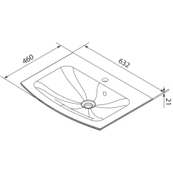 Fackelmann Waschtisch-Set B.Style 632 x 543 x 460 mm Weiß