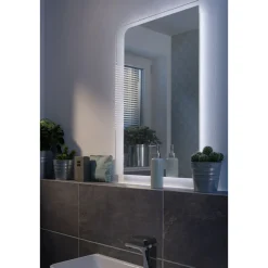 Fackelmann LED-Spiegel Milano 55 x 80 x 3 cm austauschbare LED-Bänder