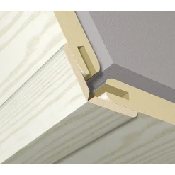 Faltleiste Pinie weiß 2,6 m*