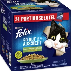 So gut wie es aussieht Gelee Vielfalt Gemüse 24 x 85g Portionsbeutel^Felix New