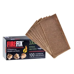 FIREFIX Anzündpapier 100 Stück aus Altpapier und Wachs