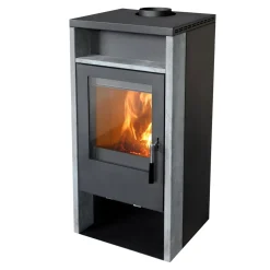 Kaminofen „Kronos“ Naturstein 6 kW mit Holzfach^FIREFIX Sale