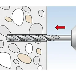 Dübel DuoPower 8 x 40 mm mit Panhead-Schraube 50 Stück^Fischer New