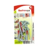 Fischer Dübel DuoPower 8 x 40 mm mit Rundhaken silber 4 Stück