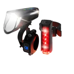 Fischer Bikes Fischer Fahrrad Akku LED Beleuchtungsset 100 Lux