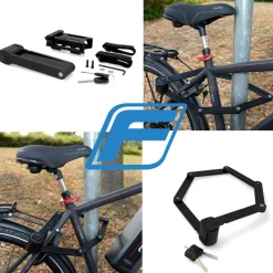 Fischer Bikes Faltschloss mit Halter 85 cm