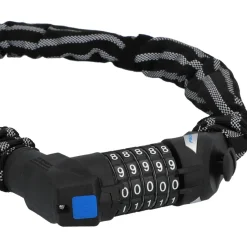 Fischer Bikes Kettenschloss mit Zahlencode und Reflex 80 cm 8 mm