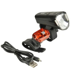 LED-Akku-Leuchten-Set 30/15 Lumen 3-teilig^Fischer Bikes Discount