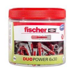 Fischer Dübel DuoPower 6 x 30 mm in Runddose 202 Stück