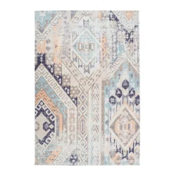 Flachflorteppich Indiana 200 multi/blau