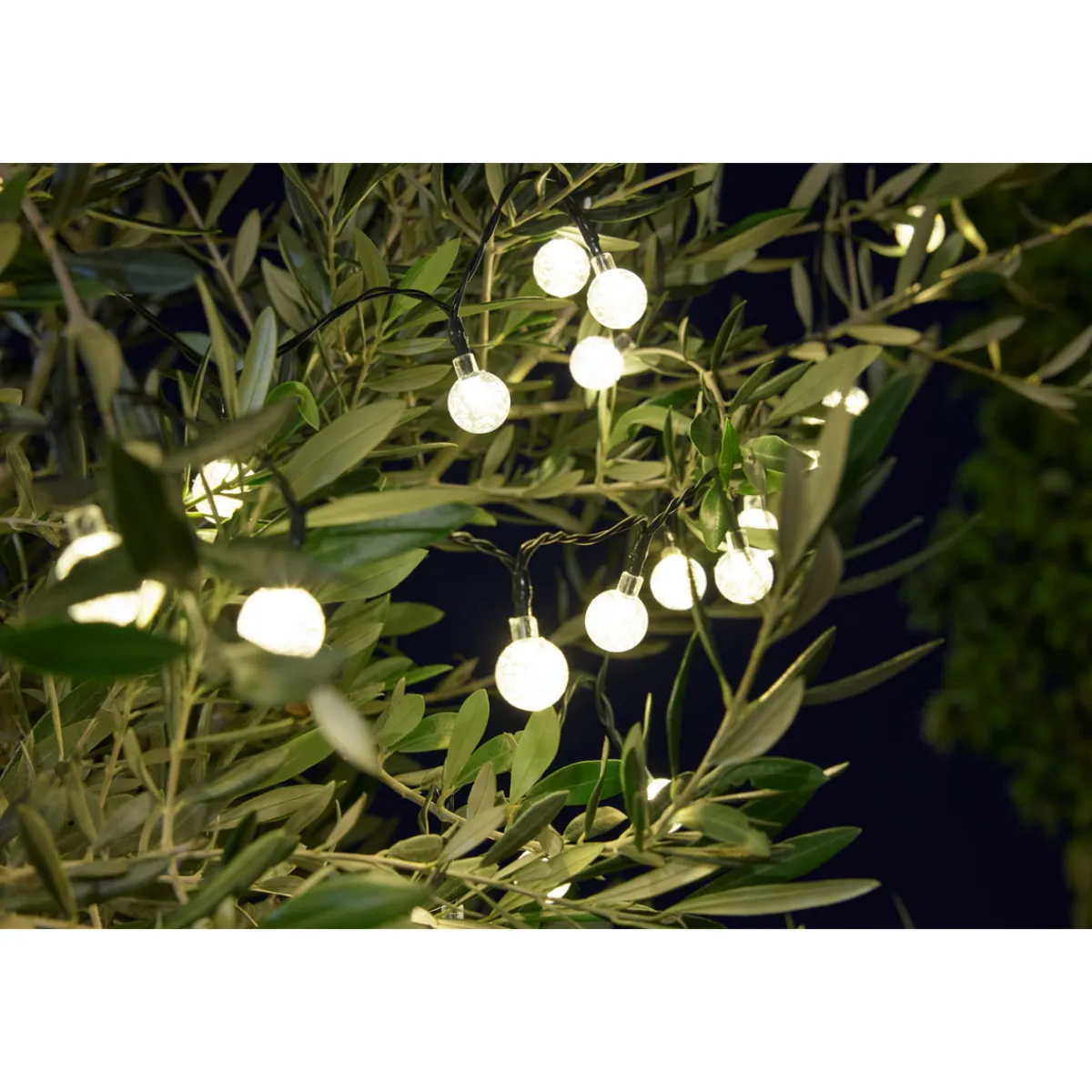 Flector Garten LED Solar Lichterkette Bubble